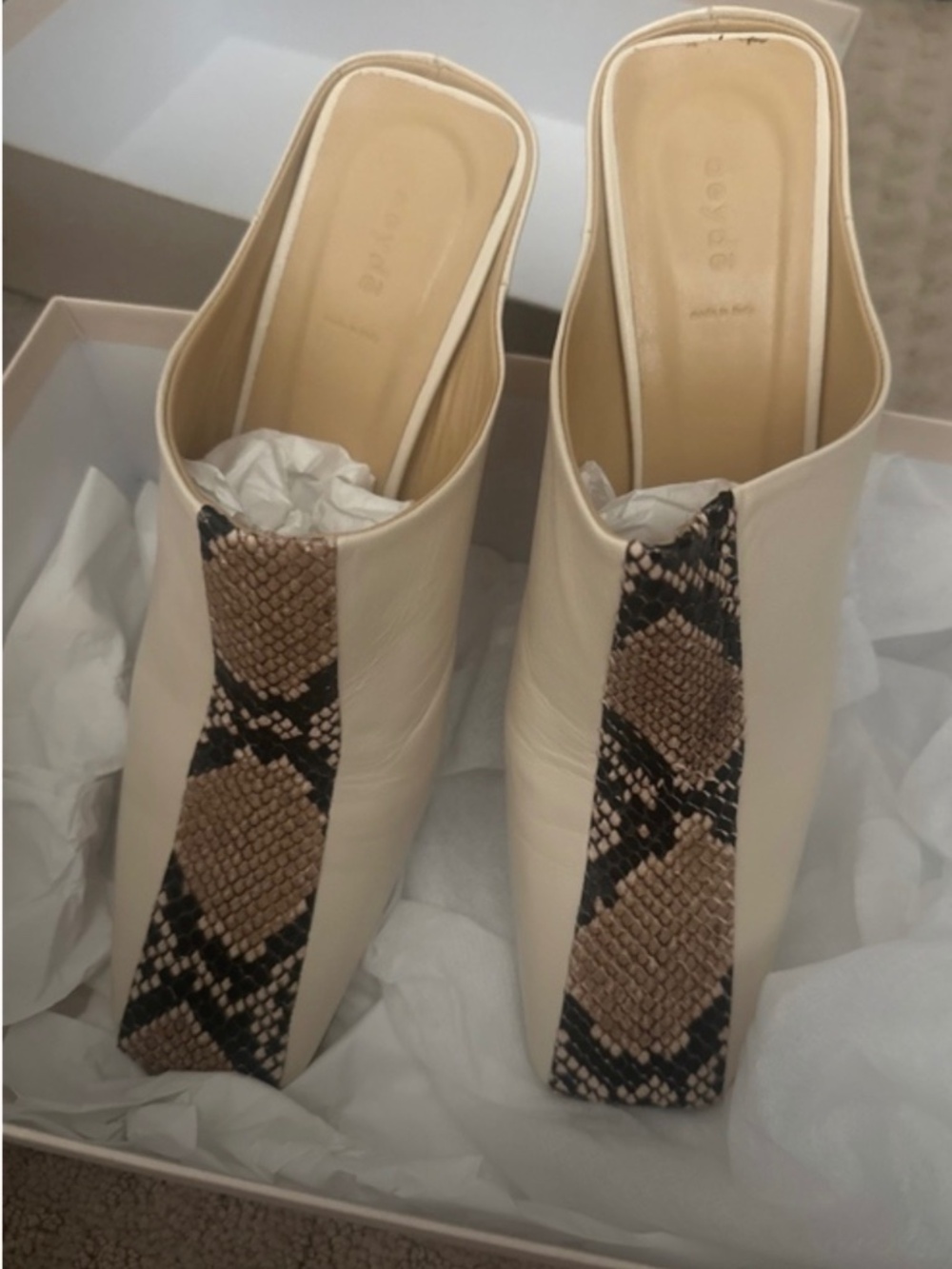 Aeyde Shoes Jude Nappa Mule New Women Leather Clog Eu 39 made in Italy heel